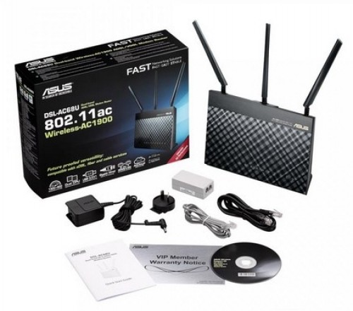 Asus dsl ac68u ac1900 black - dsl-ac68u,